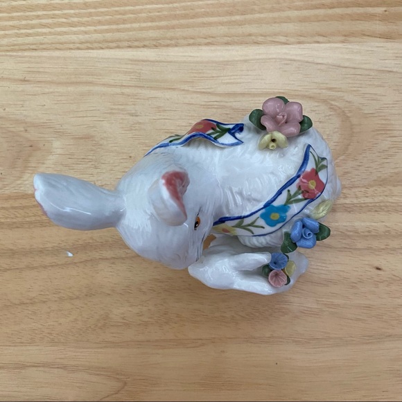 Rabbit Bunny Ceramic Statue Decor - Picture 2 of 6